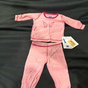 NWT 3-6 months kickee pants bamboo pajama set